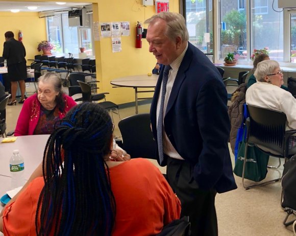 Scenes from Carter Burden Network's Senior Resource Fair Signal Success Carter Burden Network Executive Director Bill Dionne took time for a listening tour at the event.